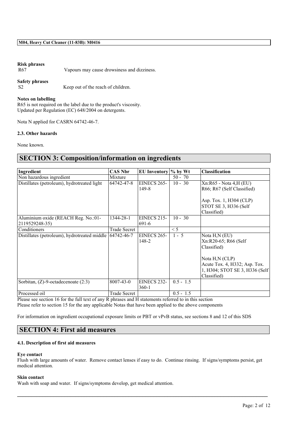 MEGUIAR'S M04 User Manual | Page 2 / 12