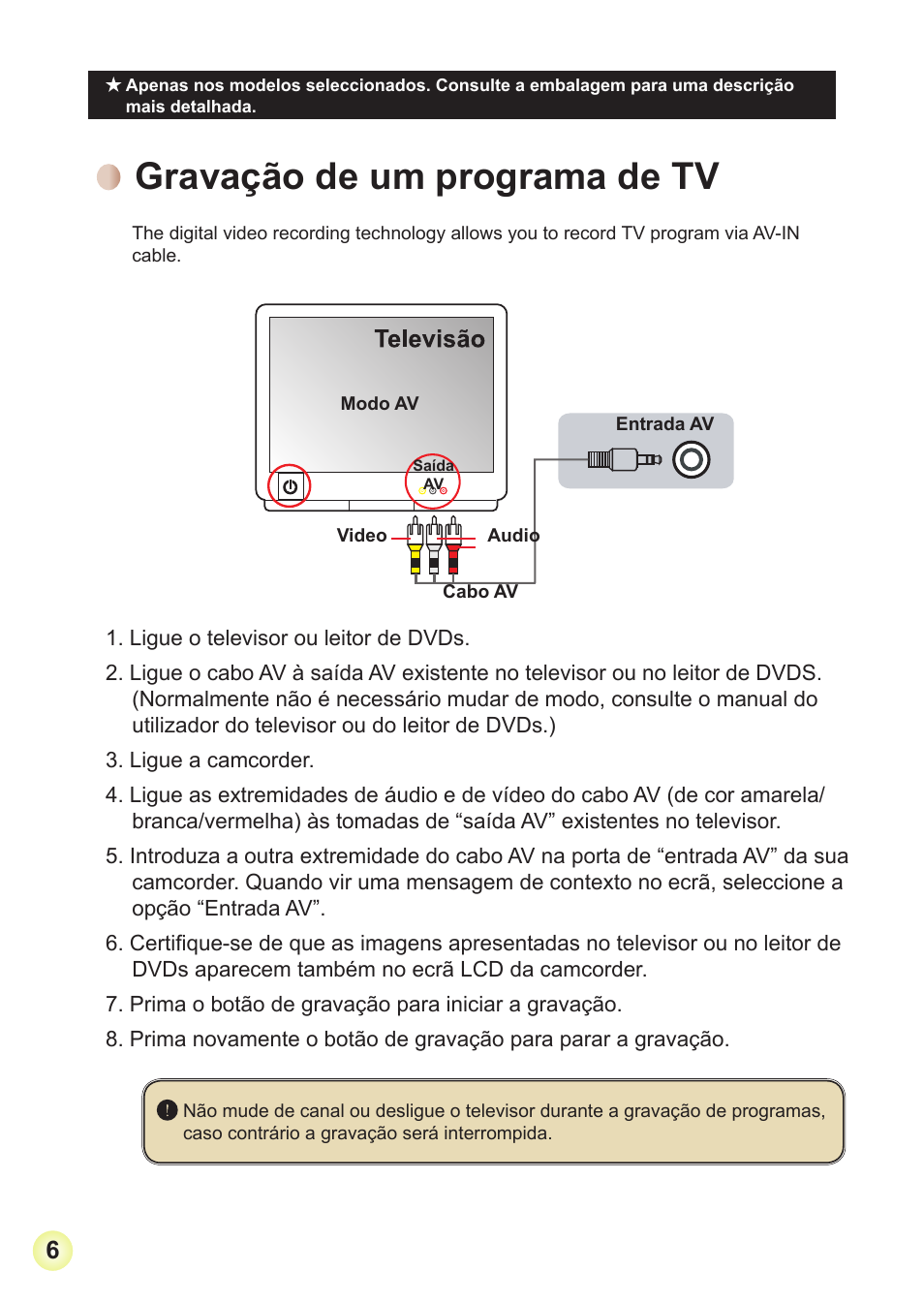 Gravação de um programa de tv, Gravação.de.um.programa.de.tv | AIPTEK Action Z5X5P User Manual | Page 115 / 160