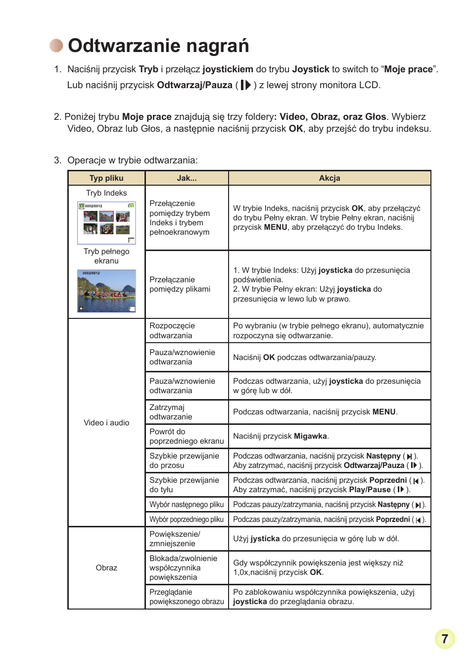 Odtwarzanie nagrań | AIPTEK Action Z5X5P User Manual | Page 133 / 160