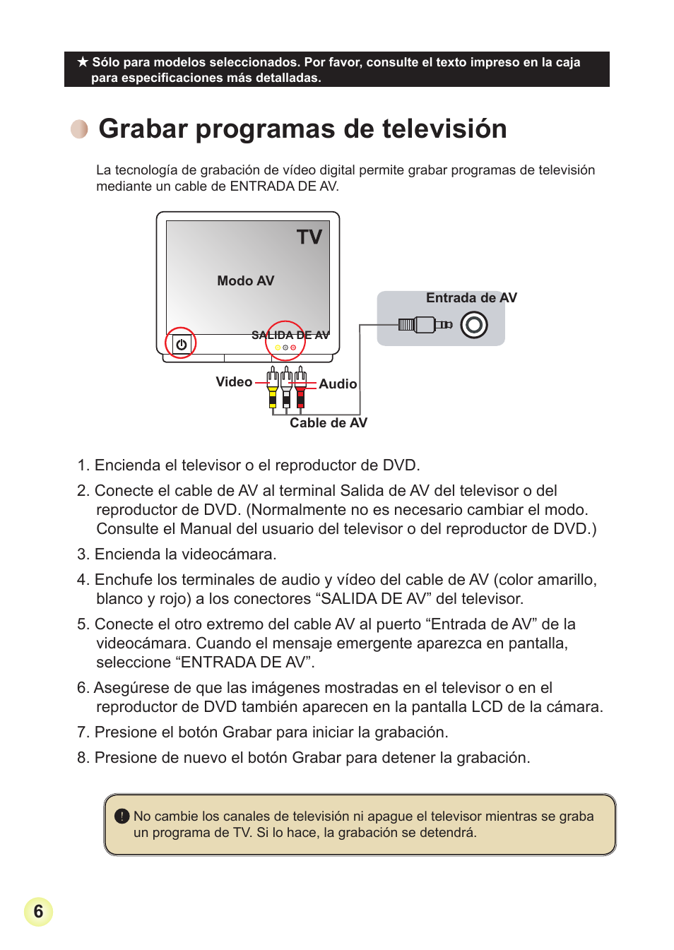 Grabar programas de televisión | AIPTEK Action Z5X5P User Manual | Page 81 / 160