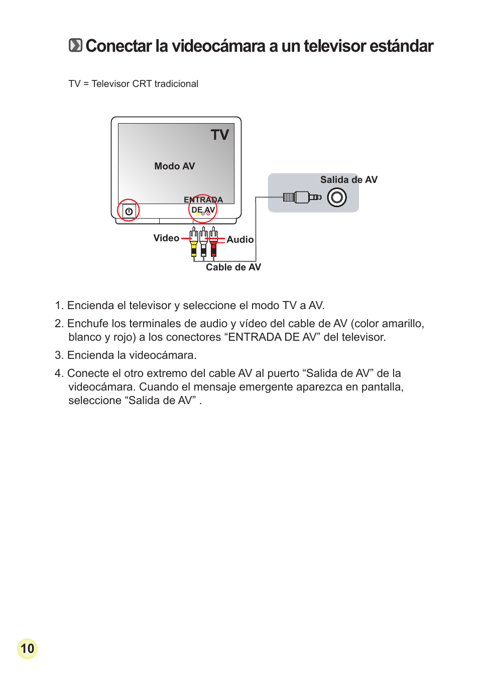 Conectar la videocámara a un televisor estándar | AIPTEK Action Z5X5P User Manual | Page 85 / 160