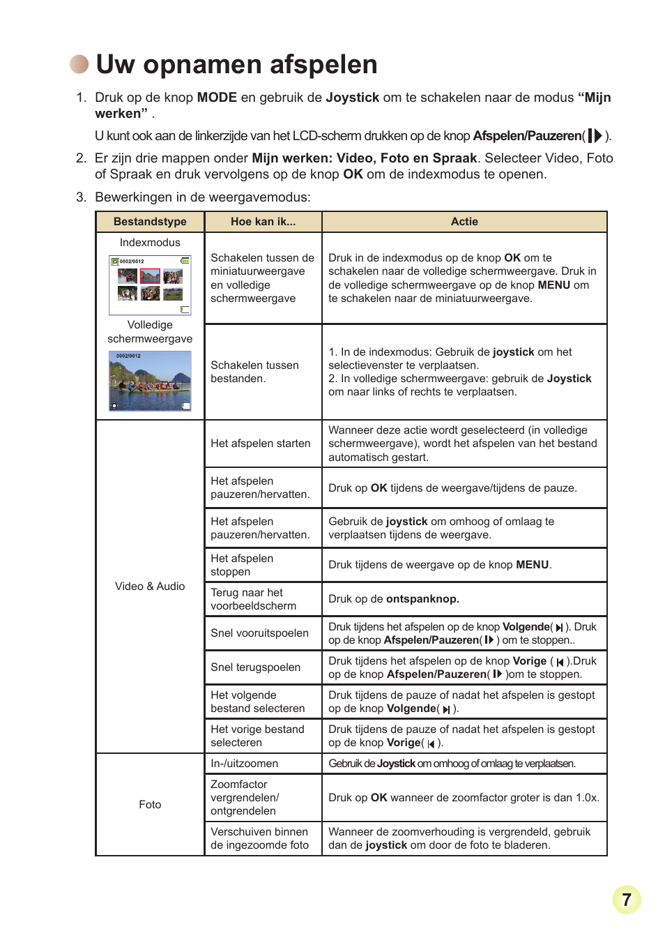 Uw opnamen afspelen | AIPTEK Action Z5X5P User Manual | Page 99 / 160