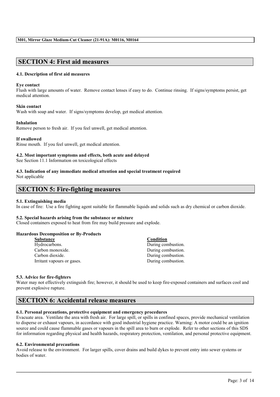 MEGUIAR'S M01 User Manual | Page 3 / 14