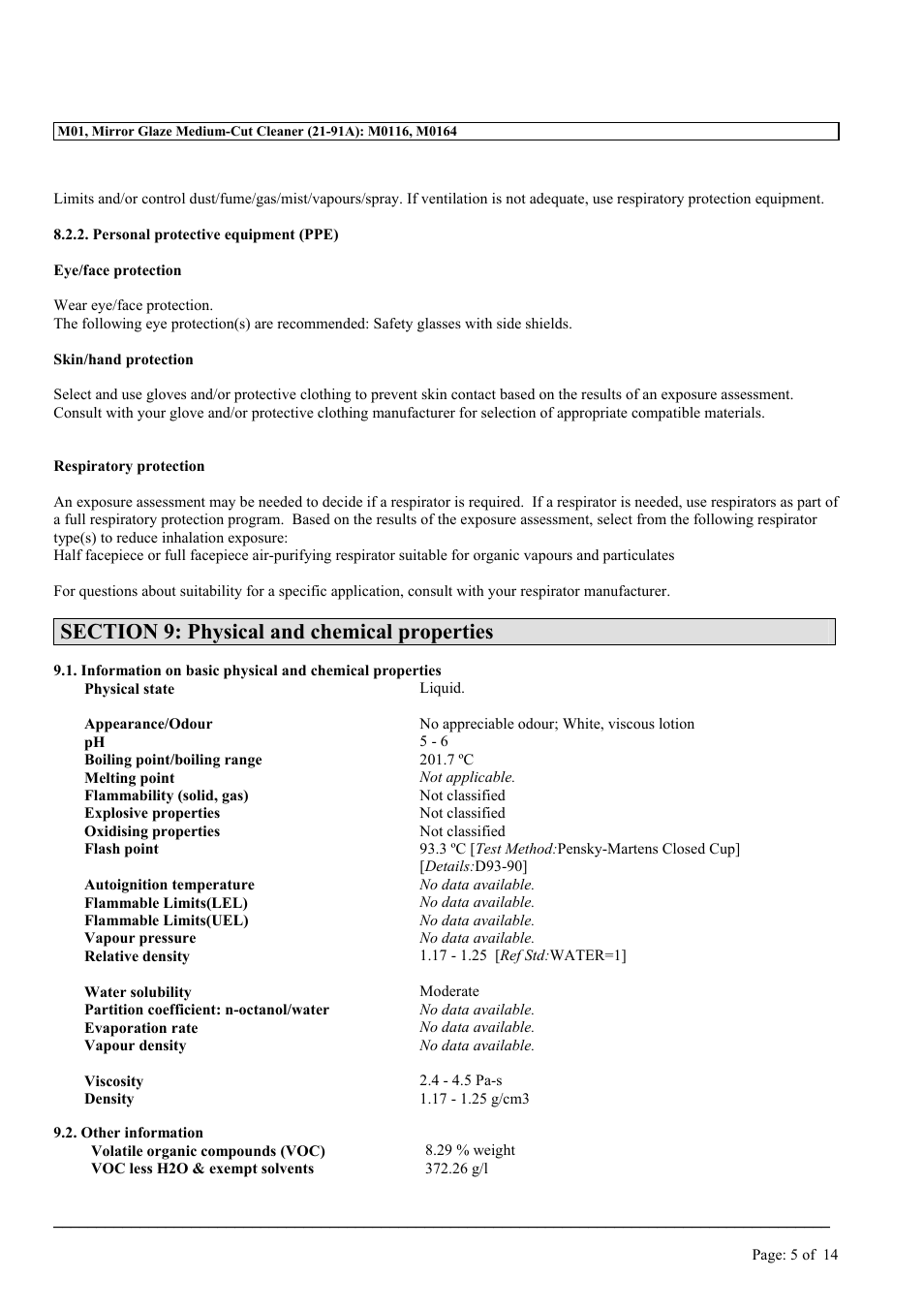 MEGUIAR'S M01 User Manual | Page 5 / 14