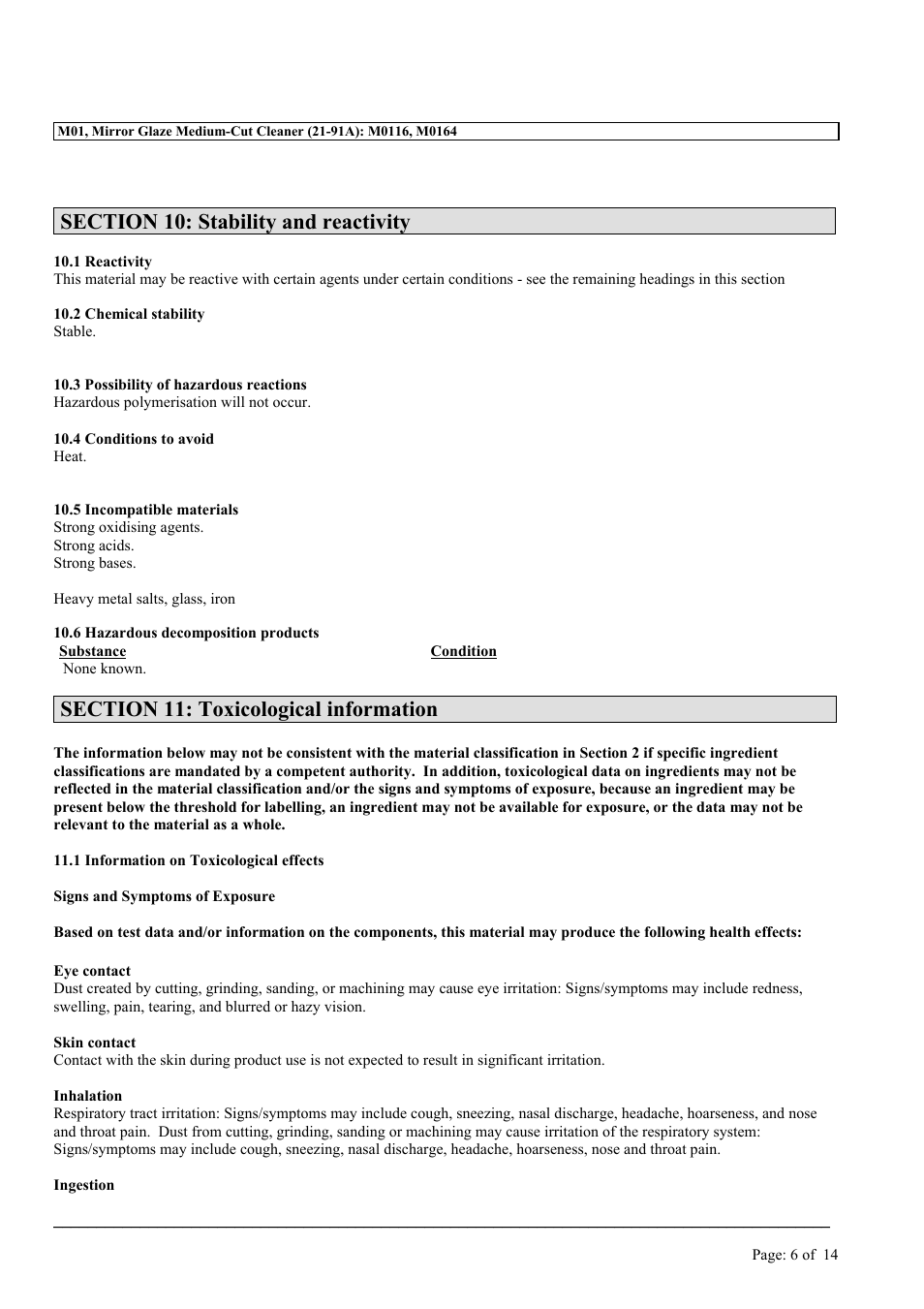 MEGUIAR'S M01 User Manual | Page 6 / 14