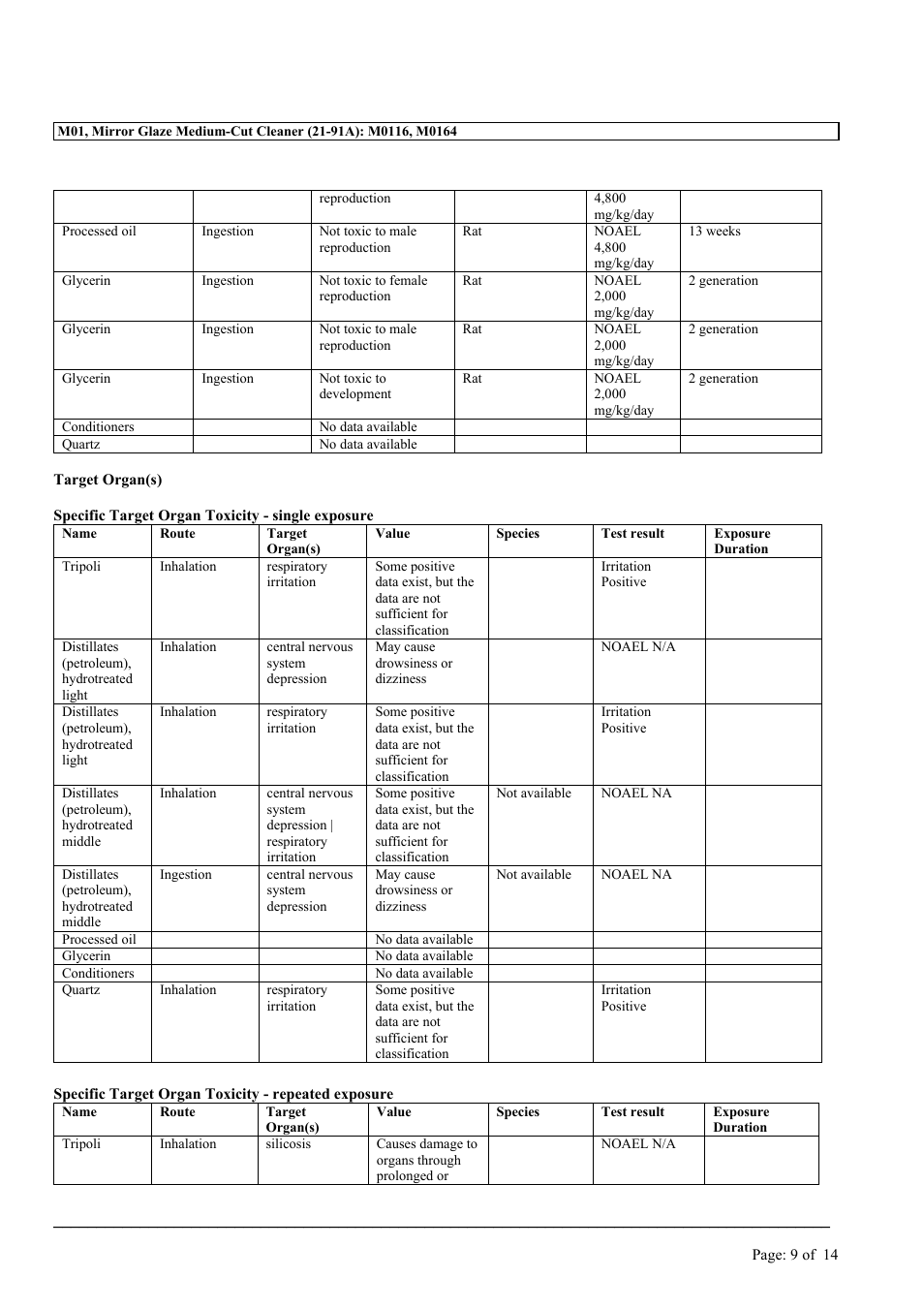 MEGUIAR'S M01 User Manual | Page 9 / 14