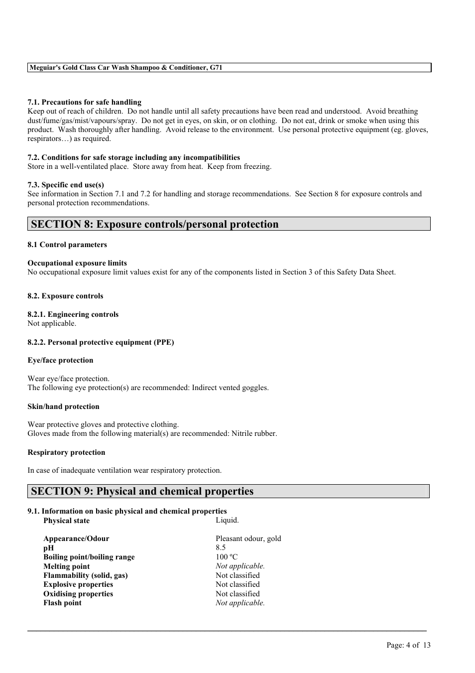 MEGUIAR'S G9966 User Manual | Page 20 / 29