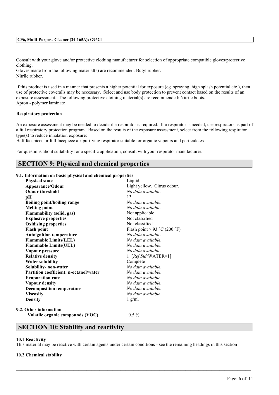 MEGUIAR'S G96 User Manual | Page 6 / 11