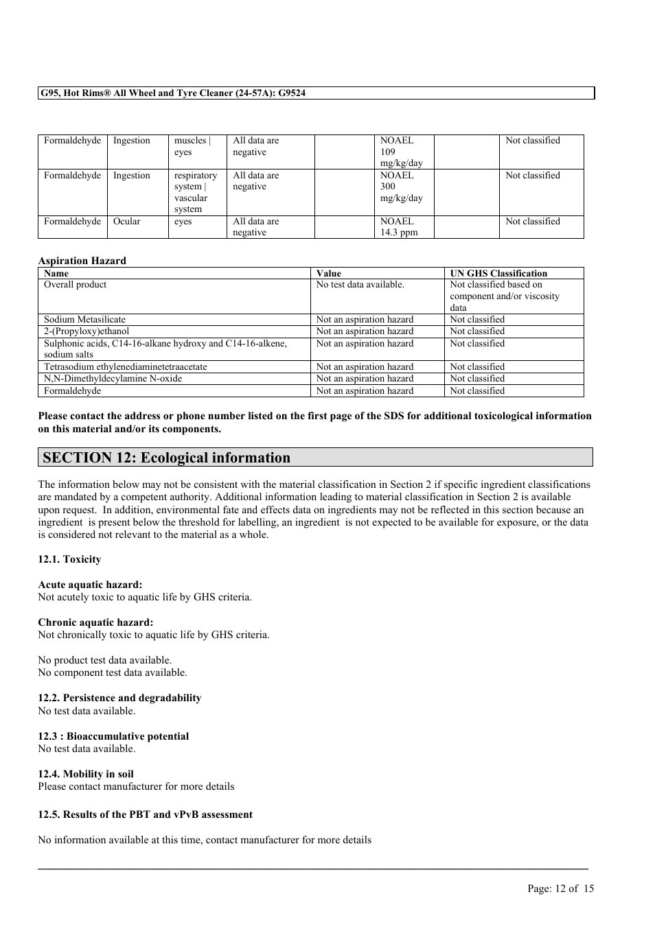 MEGUIAR'S G95 User Manual | Page 12 / 15