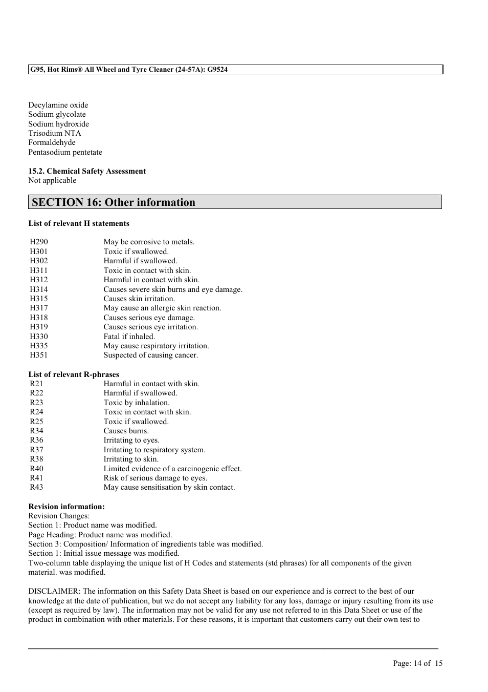 MEGUIAR'S G95 User Manual | Page 14 / 15