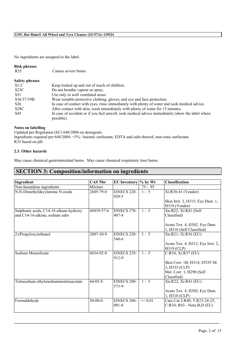 MEGUIAR'S G95 User Manual | Page 2 / 15