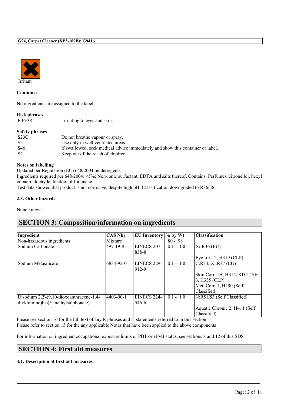 MEGUIAR'S G94 User Manual | Page 2 / 11