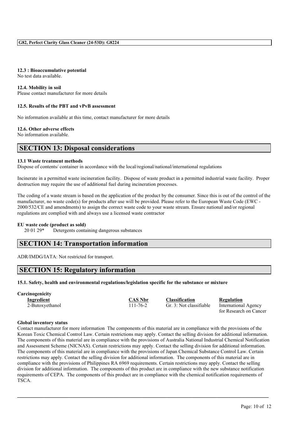 MEGUIAR'S G82 User Manual | Page 10 / 12