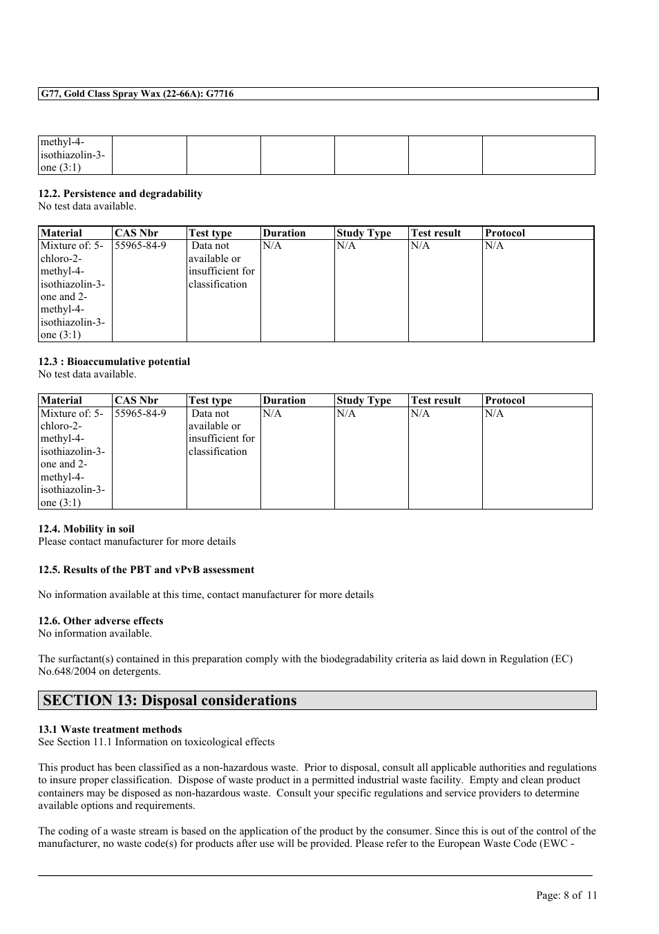 MEGUIAR'S G77 User Manual | Page 8 / 11