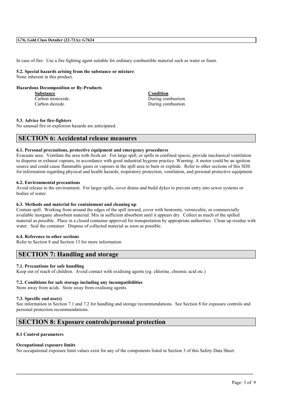 MEGUIAR'S G76 User Manual | Page 3 / 9