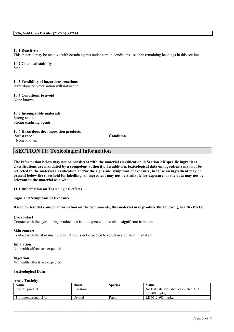 MEGUIAR'S G76 User Manual | Page 5 / 9