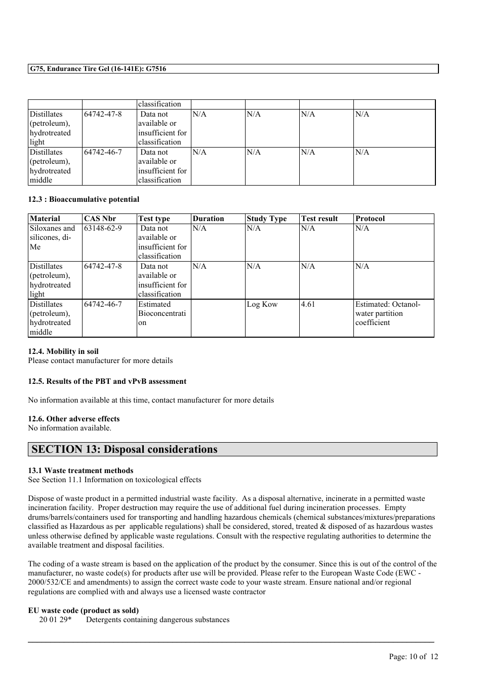 MEGUIAR'S G75 User Manual | Page 10 / 12