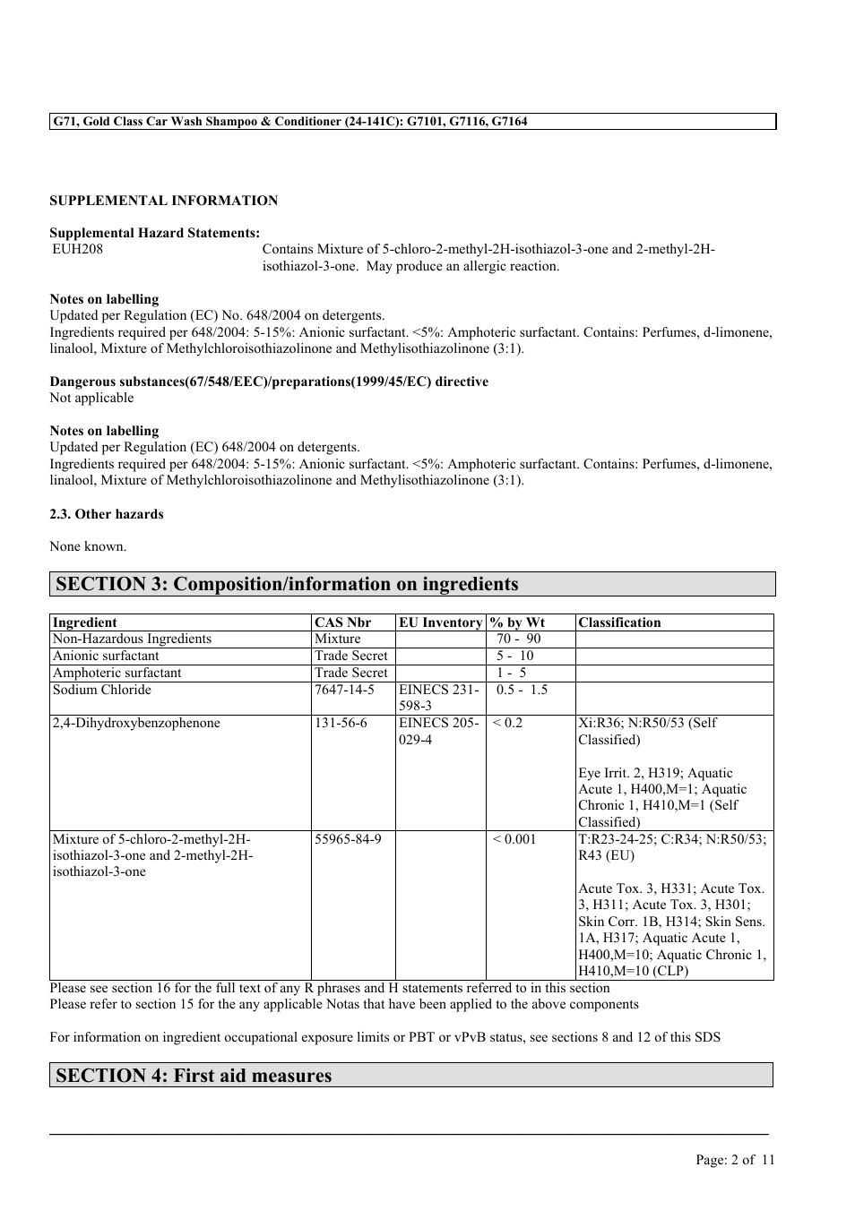 MEGUIAR'S G71 User Manual | Page 2 / 11