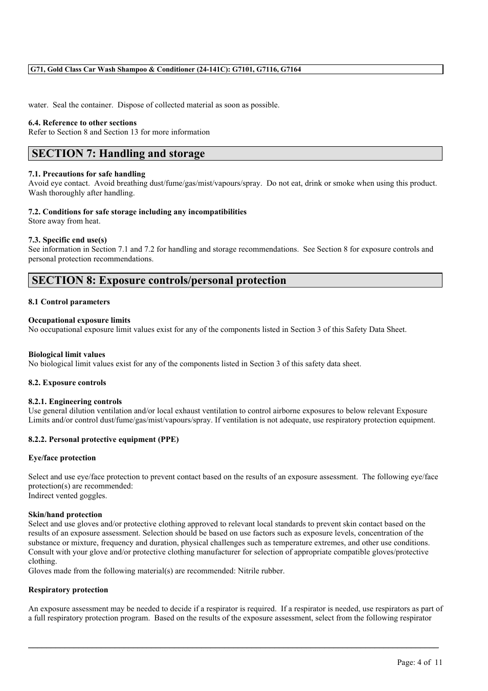 MEGUIAR'S G71 User Manual | Page 4 / 11