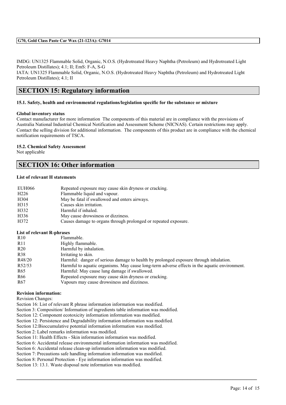 MEGUIAR'S G7014 User Manual | Page 14 / 15