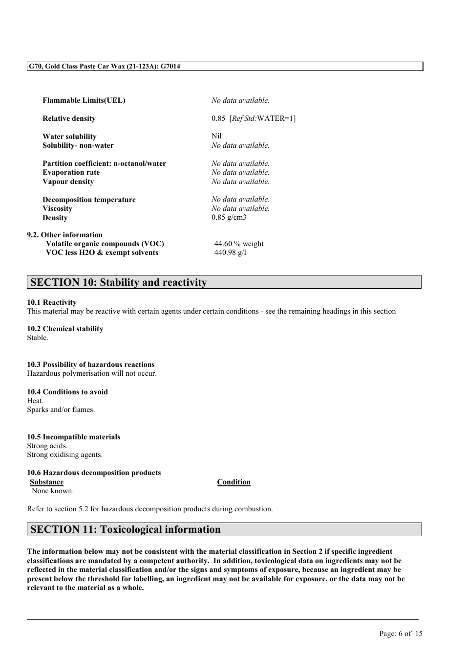 MEGUIAR'S G7014 User Manual | Page 6 / 15