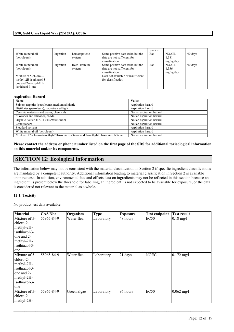MEGUIAR'S G70 User Manual | Page 12 / 19