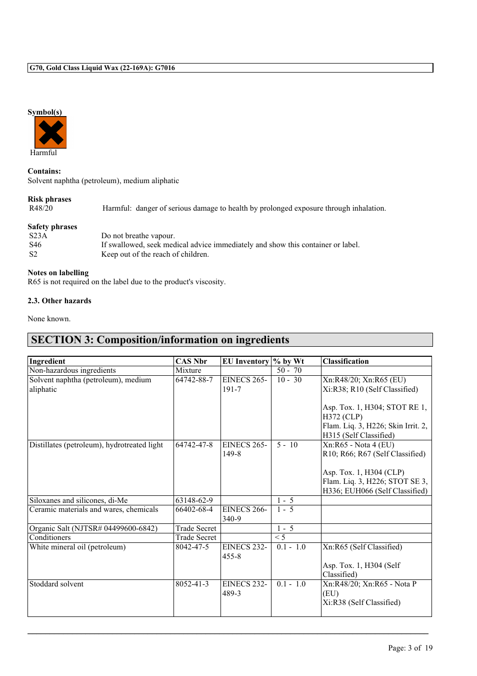 MEGUIAR'S G70 User Manual | Page 3 / 19