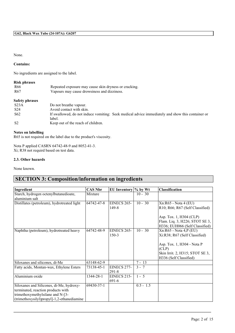 MEGUIAR'S G62 User Manual | Page 2 / 15