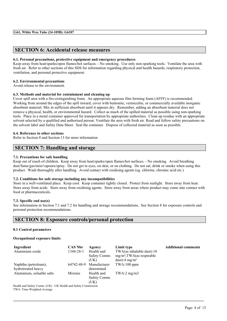 MEGUIAR'S G61 User Manual | Page 4 / 15