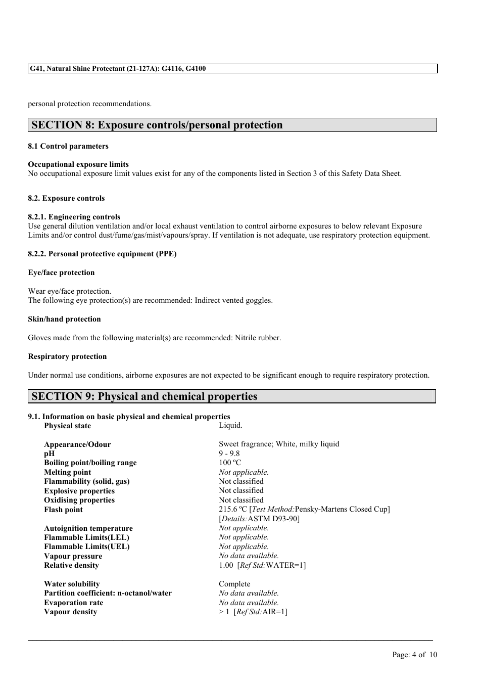 MEGUIAR'S G41 User Manual | Page 4 / 10