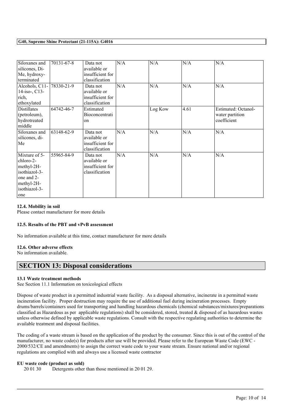 MEGUIAR'S G40 User Manual | Page 10 / 14