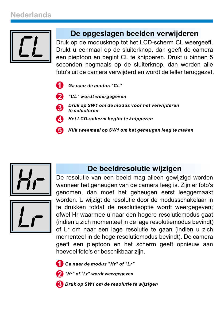 De opgeslagen beelden verwijderen, De beeldresolutie wijzigen, Nederlands | AIPTEK PENCAM VOICE User Manual | Page 103 / 133