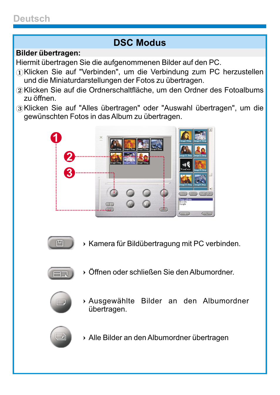 Dsc modus, Deutsch | AIPTEK PENCAM VOICE User Manual | Page 33 / 133