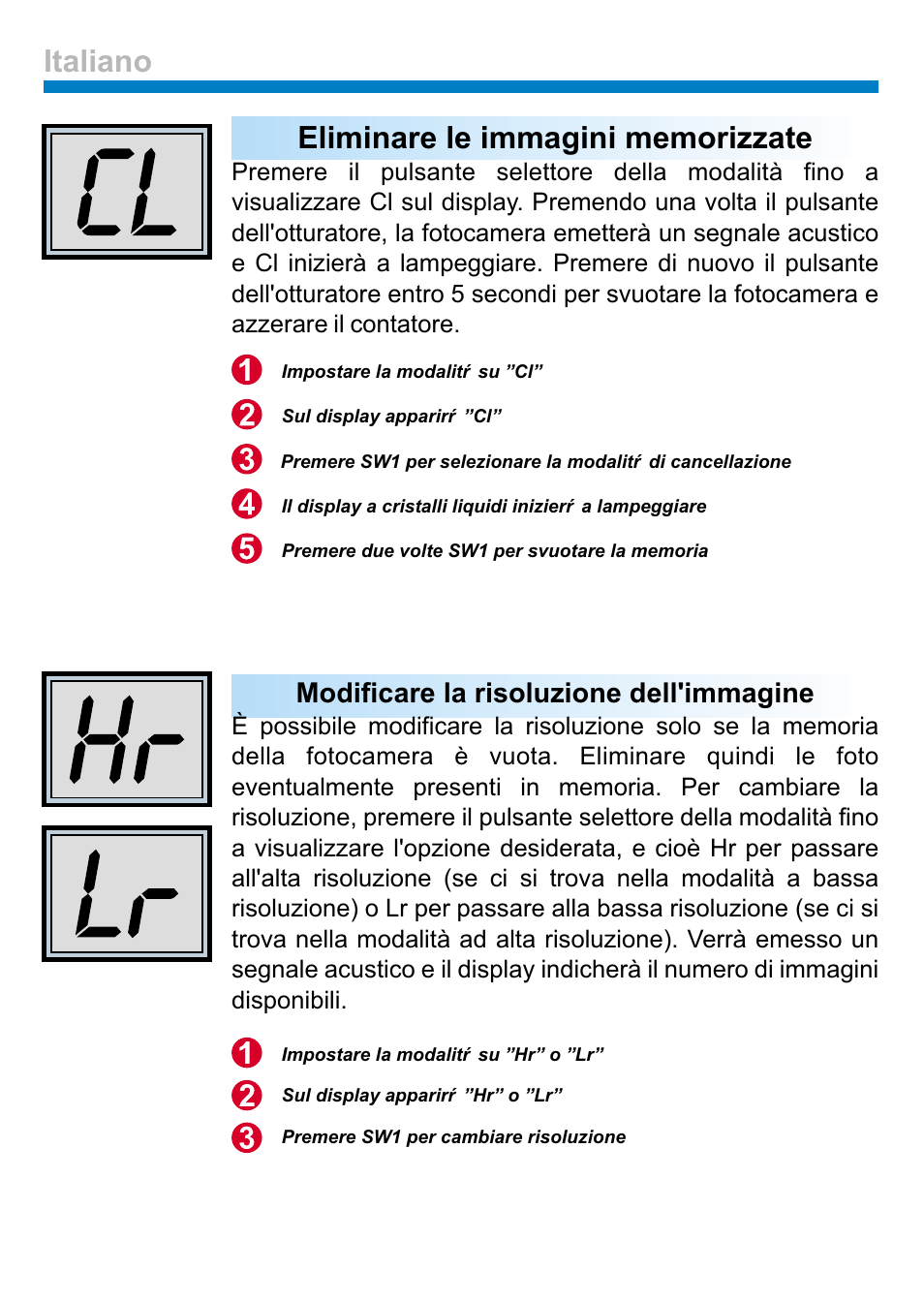 Italiano, Modificare la risoluzione dell'immagine | AIPTEK PENCAM VOICE User Manual | Page 46 / 133