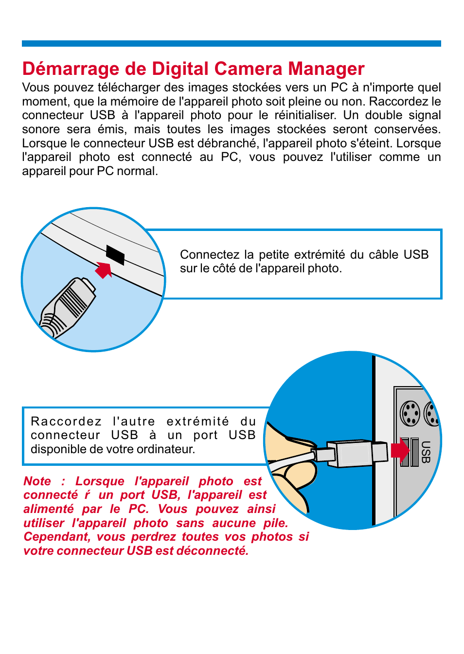 Démarrage de digital camera manager | AIPTEK PENCAM VOICE User Manual | Page 68 / 133
