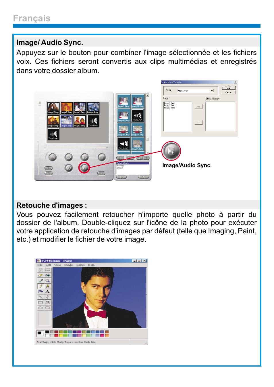 Français | AIPTEK PENCAM VOICE User Manual | Page 73 / 133