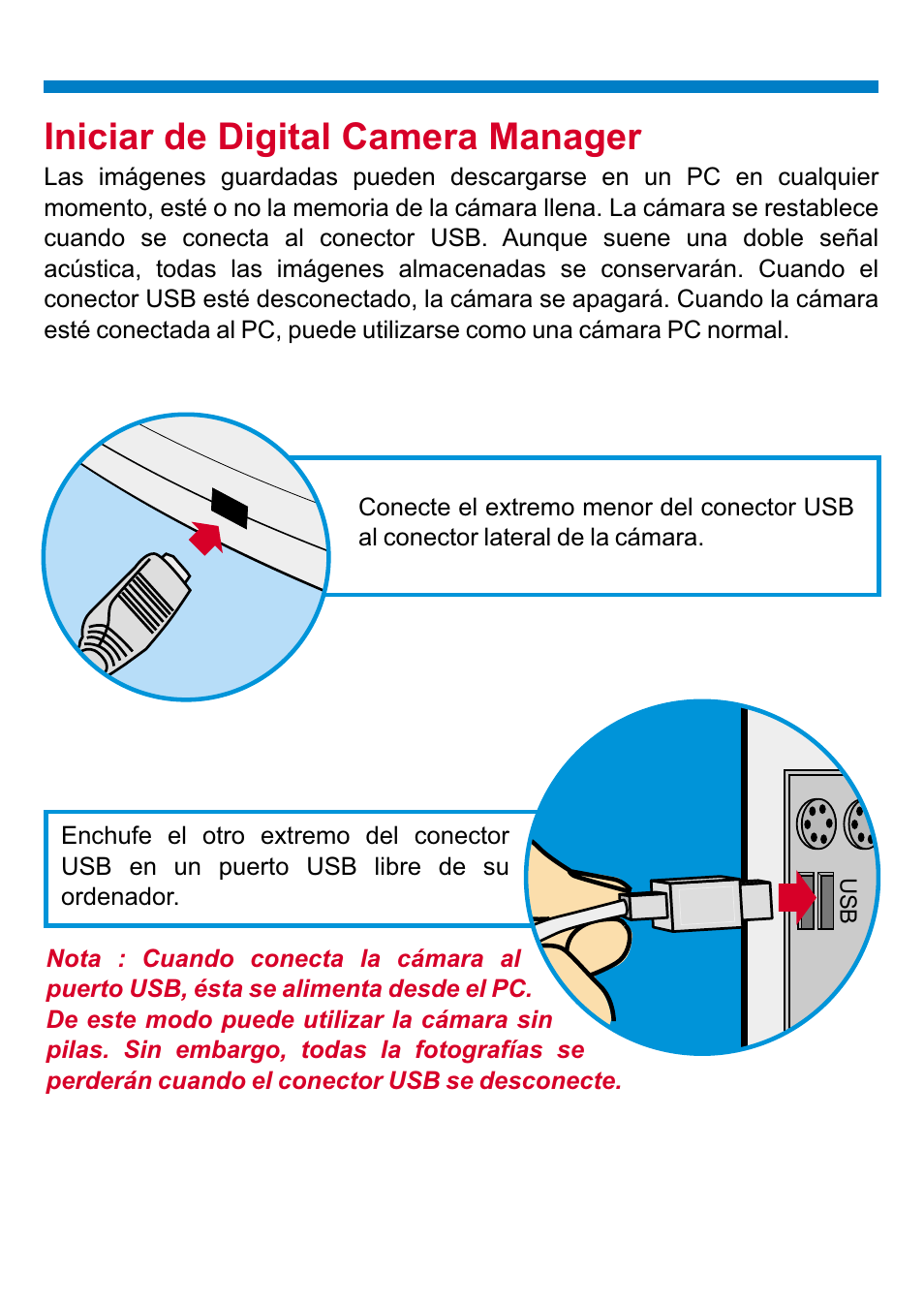 Iniciar de digital camera manager | AIPTEK PENCAM VOICE User Manual | Page 87 / 133
