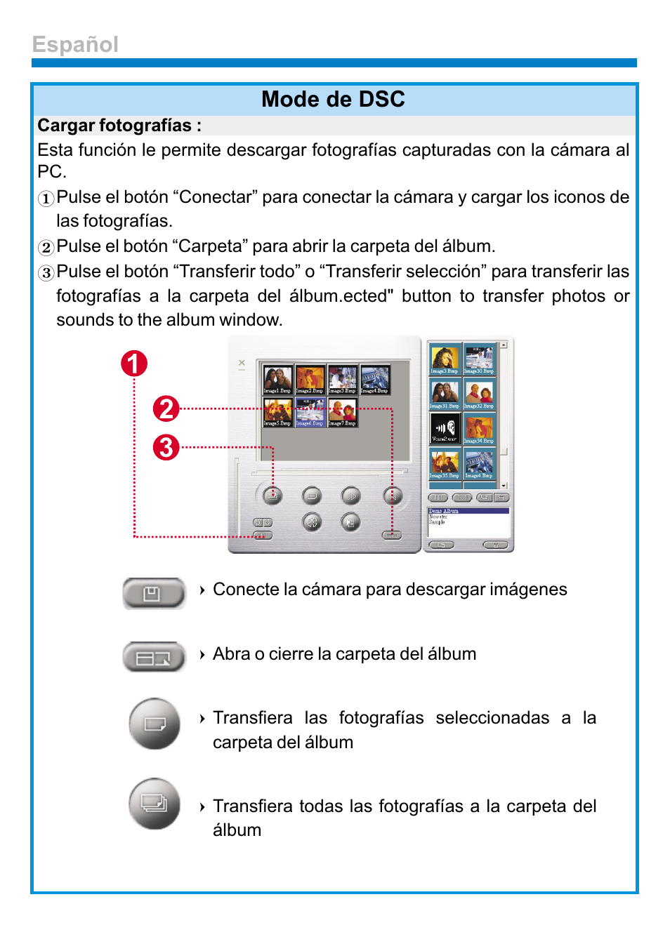 Mode de dsc, Español | AIPTEK PENCAM VOICE User Manual | Page 90 / 133