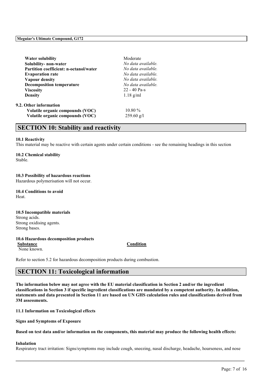 MEGUIAR'S G3300 User Manual | Page 40 / 71