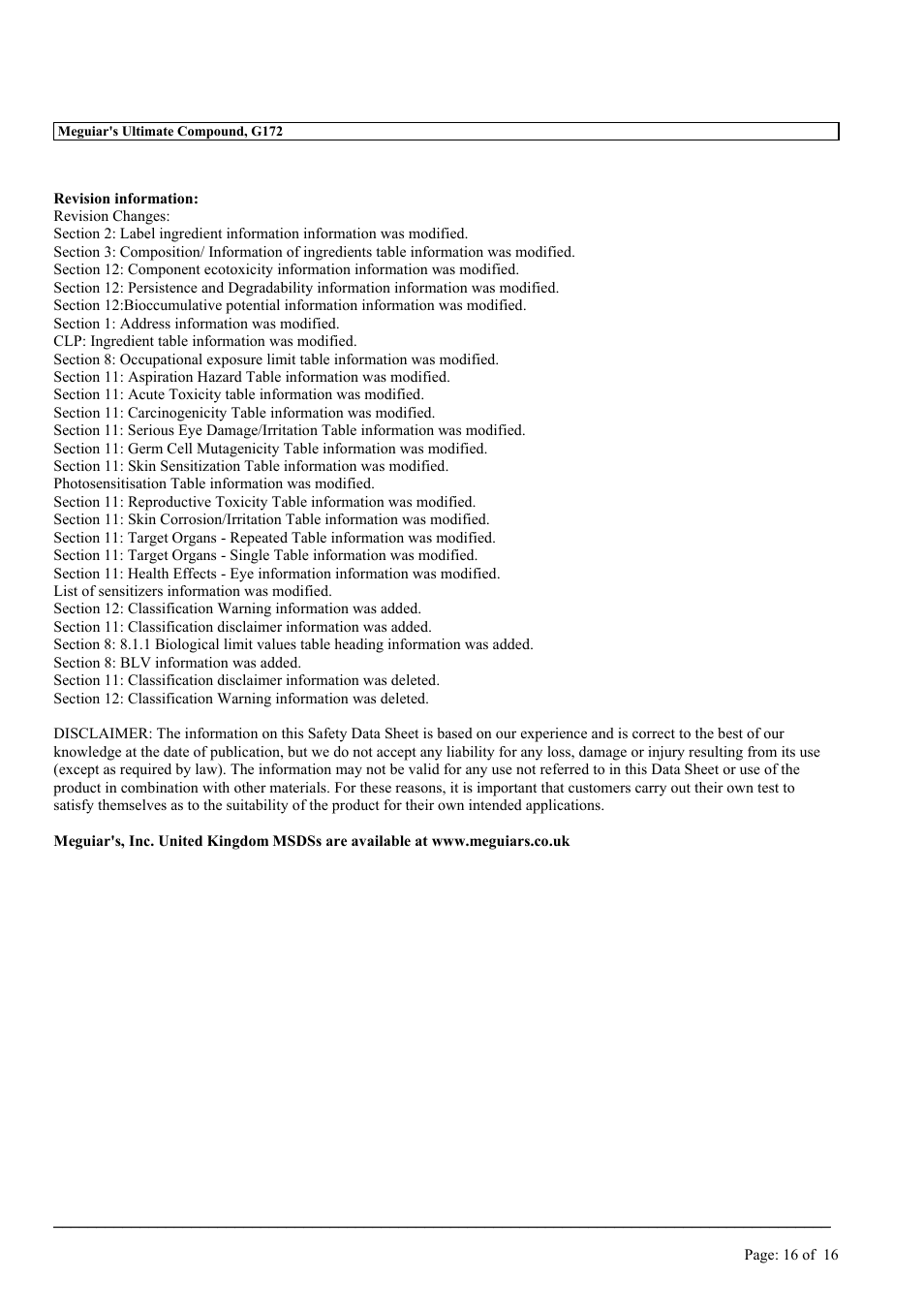 MEGUIAR'S G3300 User Manual | Page 49 / 71