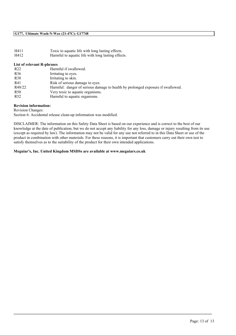 MEGUIAR'S G3200 User Manual | Page 26 / 37