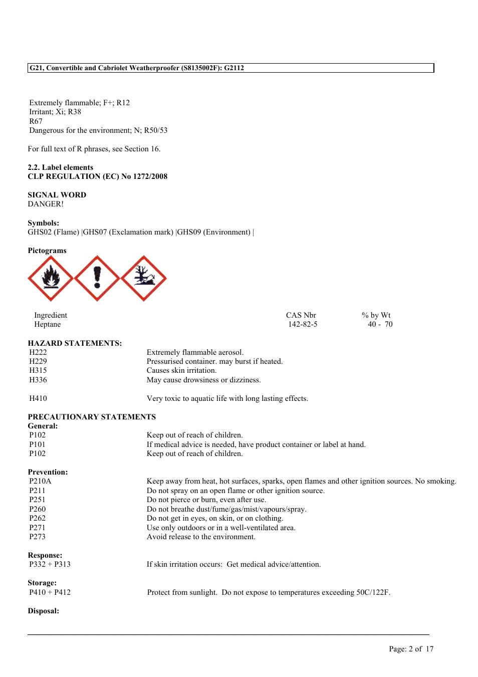 MEGUIAR'S G21 User Manual | Page 2 / 17