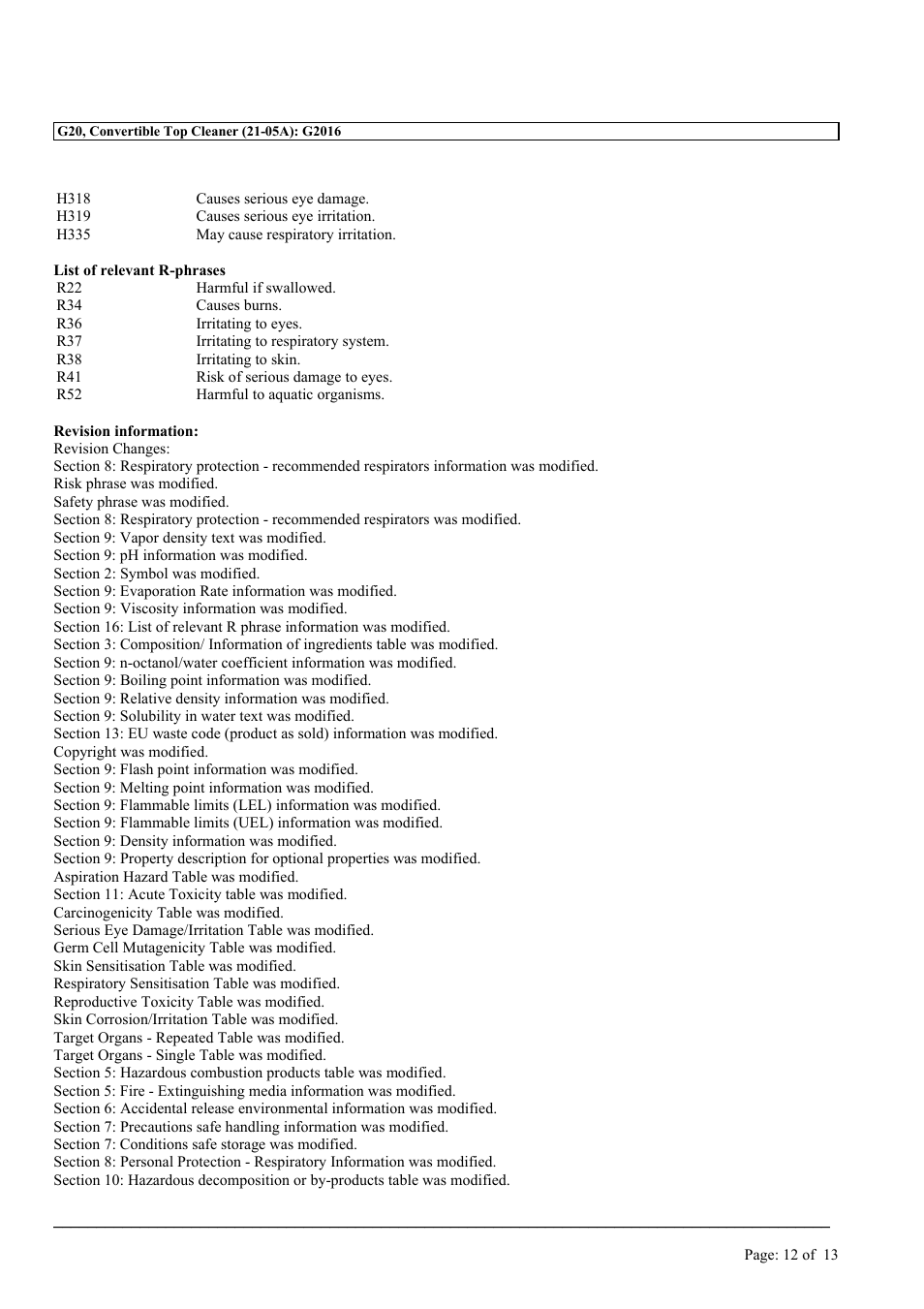MEGUIAR'S G20 User Manual | Page 12 / 13