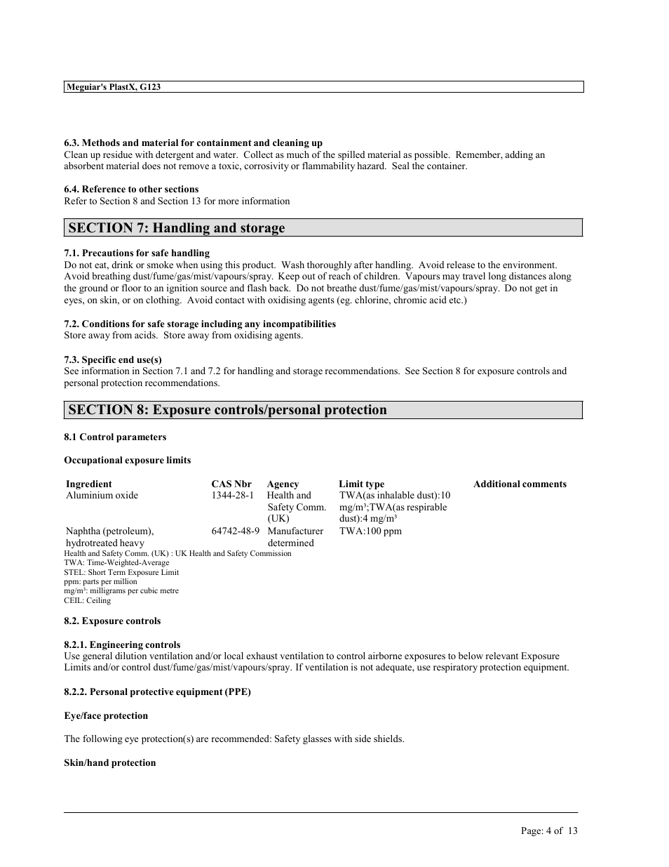 MEGUIAR'S G1900 User Manual | Page 6 / 27