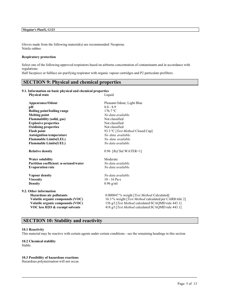 MEGUIAR'S G1900 User Manual | Page 7 / 27