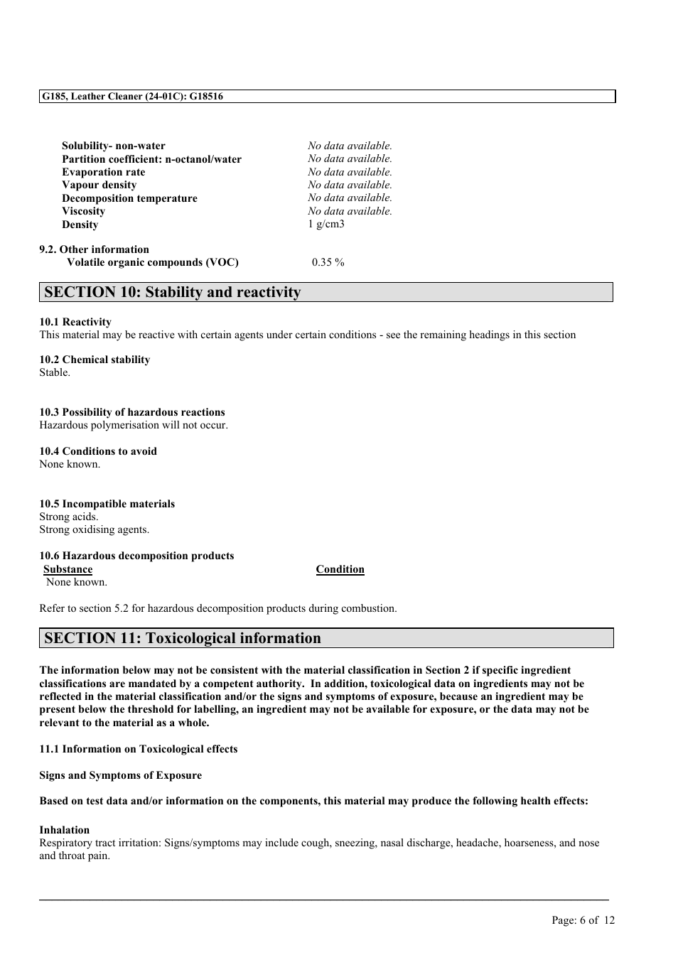 MEGUIAR'S D185 User Manual | Page 6 / 12