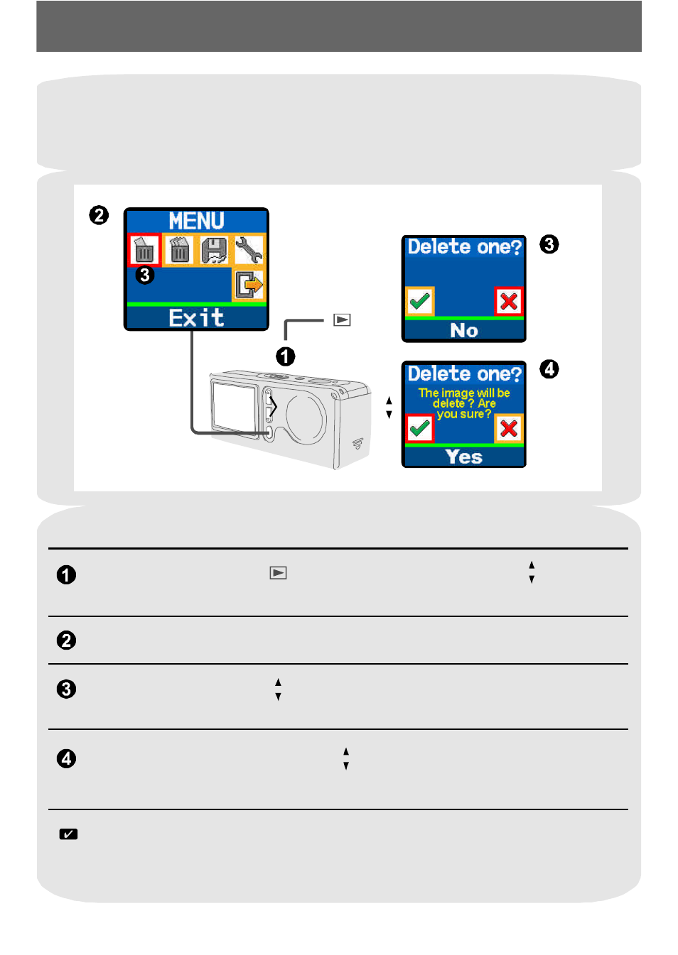 Deletingthepictureandmovie, Deleting the picture and movie | AIPTEK POCKETCAMX User Manual | Page 15 / 37