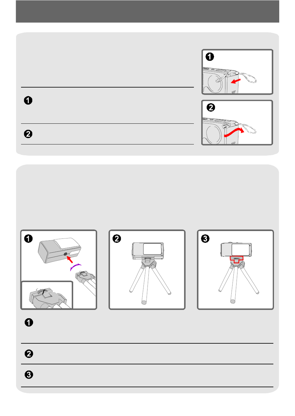 Attachingthestrap(optional), Usingthetripod(optional), Attaching the strap (optional) | Using the tripod (optional) | AIPTEK POCKETCAMX User Manual | Page 9 / 37