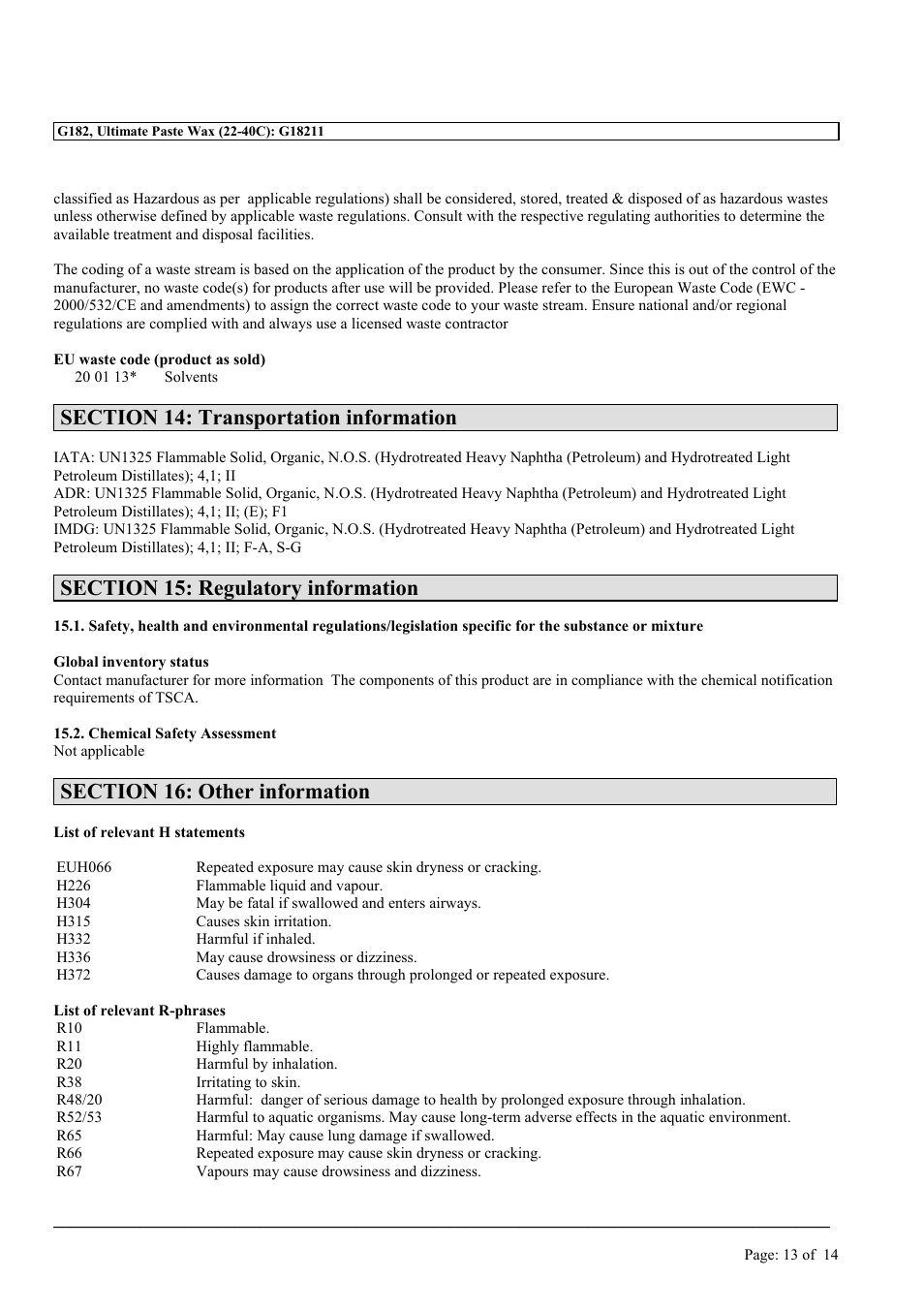 MEGUIAR'S G18211 User Manual | Page 13 / 14