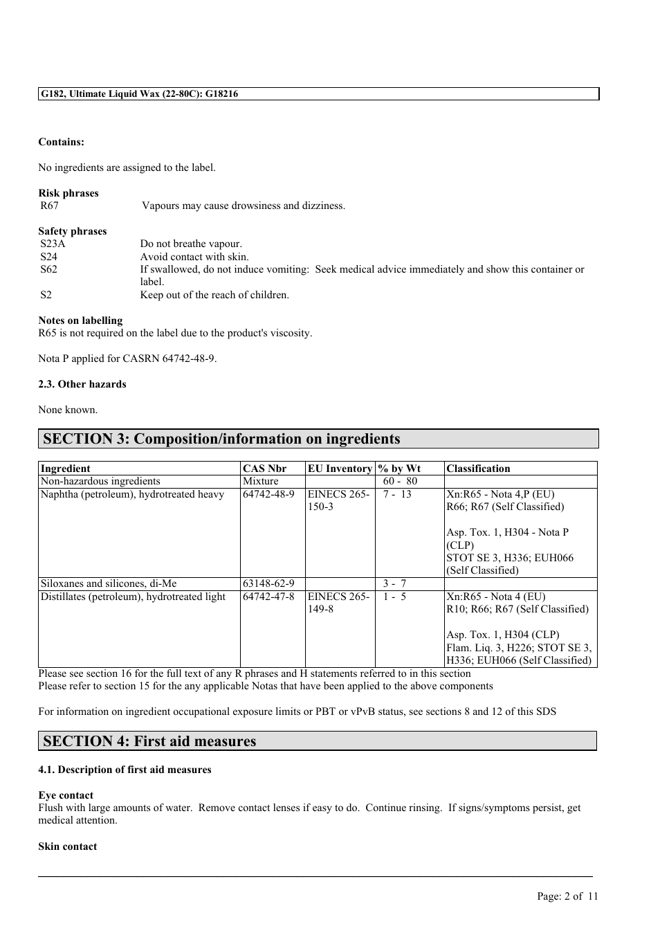 MEGUIAR'S G182 User Manual | Page 2 / 11